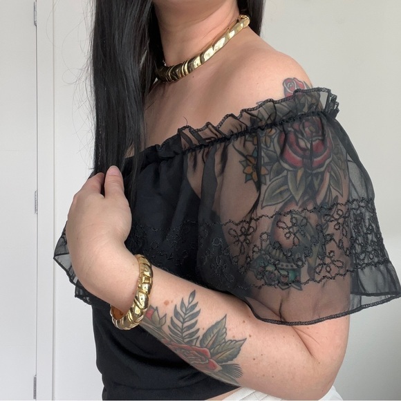 Vintage Gold Necklace and bracelet set - Picture 3 of 12